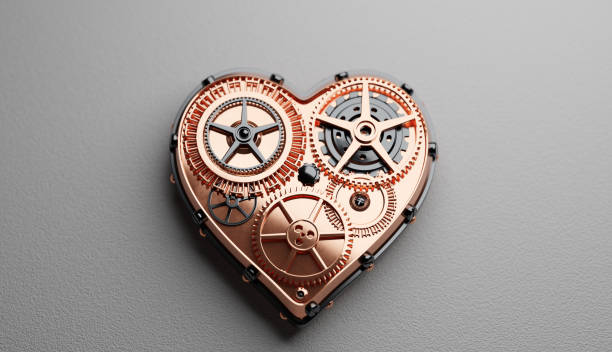 istock Heart shape clockwork. Gears and cogs mechanism. Valentine's Day 1291240530