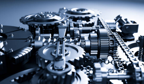istock Gears and cogs mechanism. Industrial machine, engine 1291240537