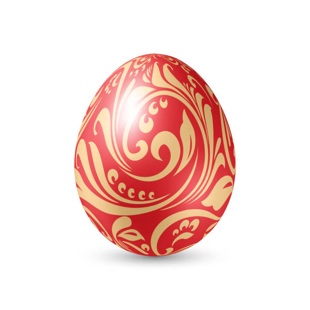 ilustrações de stock, clip art, desenhos animados e ícones de easter egg - easter eggs red