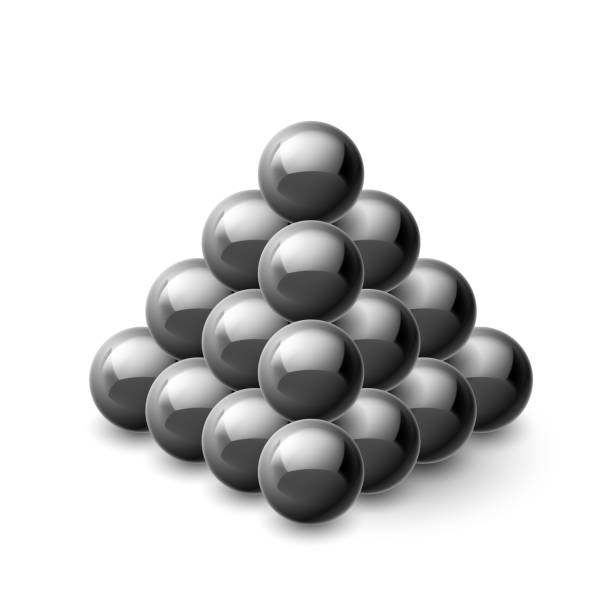 磁気黒球のピラミッド - pyramid pyramid shape three dimensional shape order点のイラスト素材／クリップアート素材／マンガ素材／アイコン素材