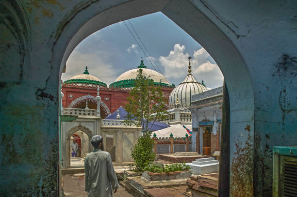 Nizamuddin Dargah (mausoleum) is one of the Sufi saints stock photo
