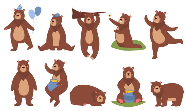 Ilustración de Lindo Conjunto De Oso Pardo Dibujos Animados Divertidos Osos De Peluche Esponjosos y más Vectores Libres de Derechos de Oso - iStock Ilustración de Lindo Conjunto De Oso Pardo Dibujos Animados Divertidos Osos De Peluche Esponjosos y más Vectores Libres de Derechos de Oso - iStock