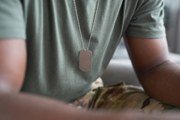 istock Soldier with army badge 1291253672