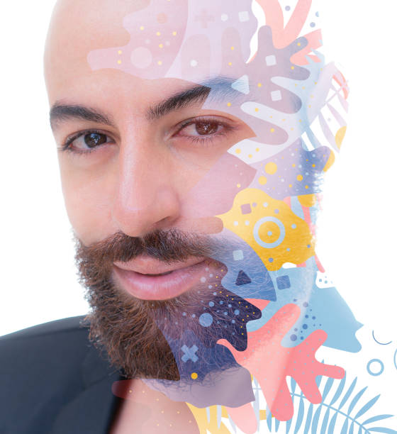 istock A smiling man colorful paintography portrait 1291256860