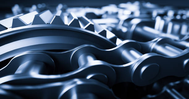 istock Gears and cogs mechanism. Industrial machine, engine 1291257420
