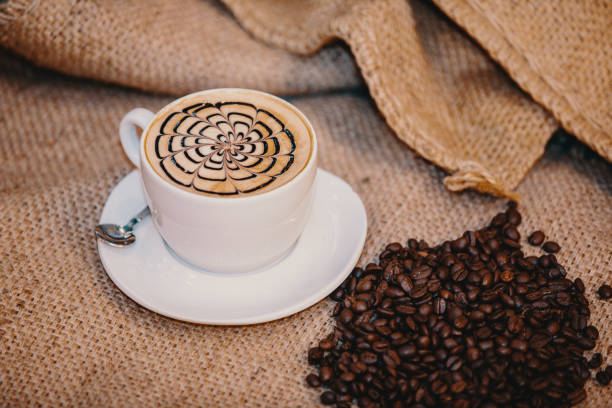 istock Latte Art and Coffee beans 1291258466