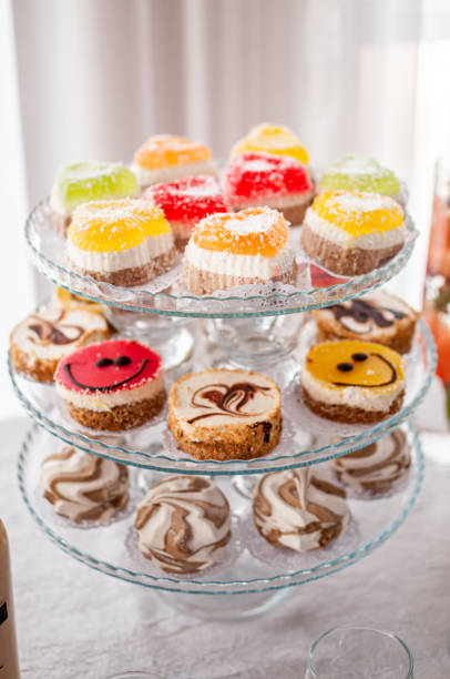 istock Sweet cakes at a wedding buffet. Catering 1291259372