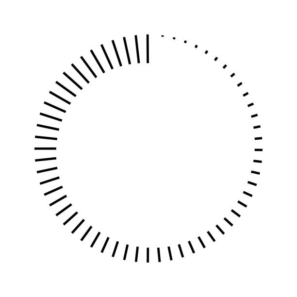 stripes around the circle logo countdown, vector circular icon with stripes around  perimeter, time sign stripes around the circle logo countdown, vector circular icon with stripes around the perimeter, time sign clock borders stock illustrations