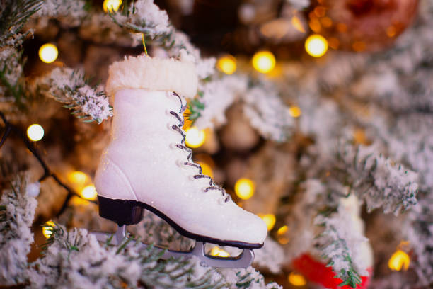istock Ice skates Christmas tree decoration. 1291261264