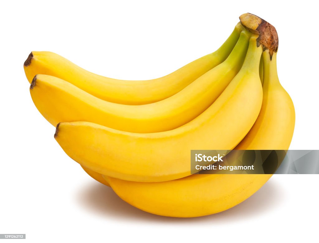 banana banana bunch path isolated on white Banana Stock Photo