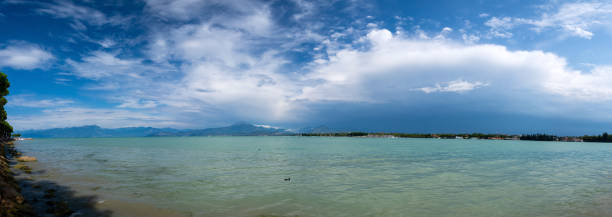 Lake Garda, Italian Lago di Garda, in the Lombardy, Italy, is the largest lake in Italy.