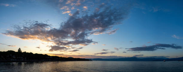 Lake Garda, Italian Lago di Garda, in the Lombardy, Italy, is the largest lake in Italy.