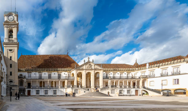 University of Coimbra Rectory, Faculty of Law and Tower of the University of Coimbra coimbra city stock pictures, royalty-free photos & images