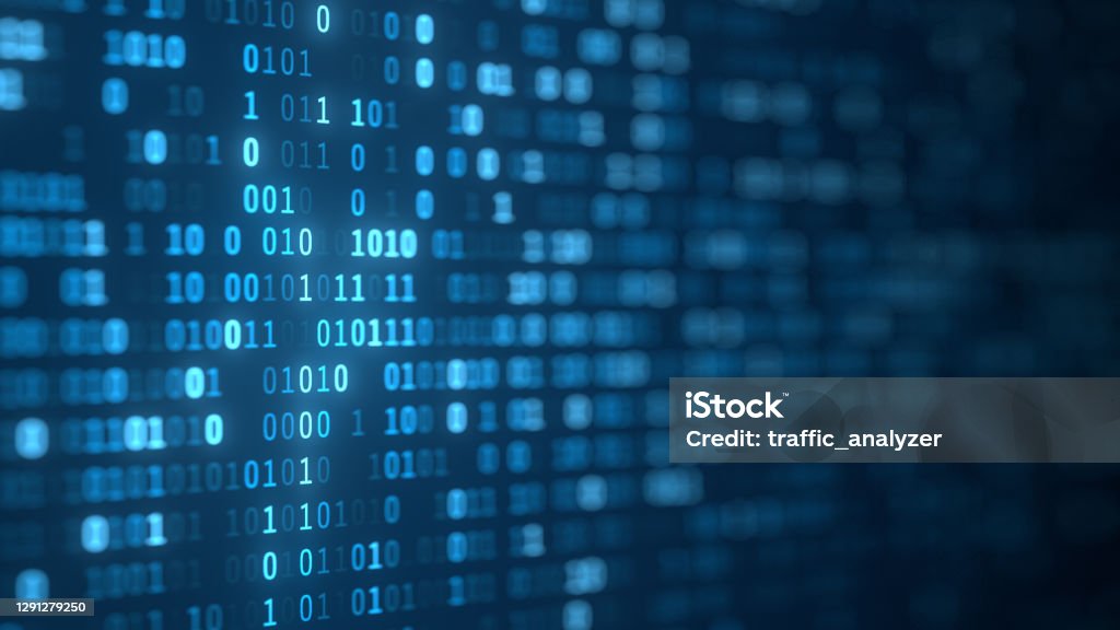 Abstract Binary Numbers Background Stock Illustration - Download Image ...