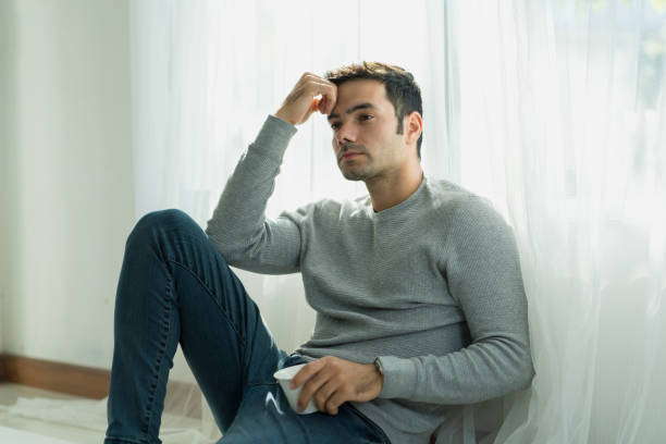 istock Working men are under stress from working at home during the virus outbreak. 1291281214