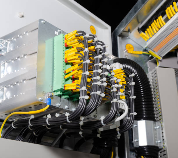 istock The wiring and machines in the electrical panel 1291288896