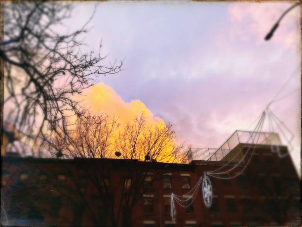 istock Orange Clouds Over Brooklyn, NY USA 1291289893