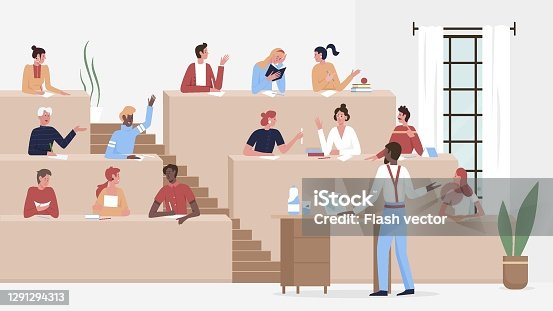 istock Students study in university or college lecture hall 1291294313