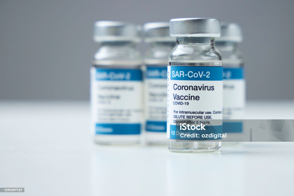 COVID-19 vaccine vials COVID-19 Vaccine Stock Photo
