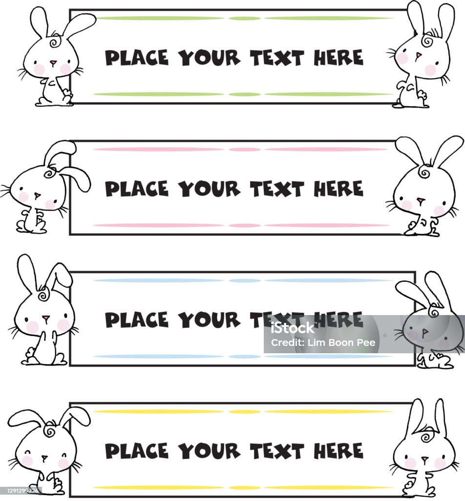 Vector Set Rabbit Calligraphic Design Elements And Page Decoration ...