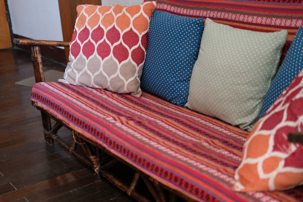 istock sofa with red pillow cushion in living room 1291300146
