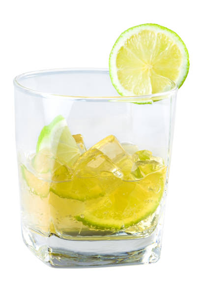 istock Drink with lime and ice isolated on a white background 1291303010