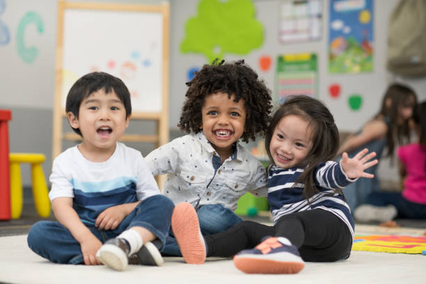istock Multi ethnic happy and smiling preschool children 1291308151
