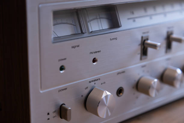 istock Vintage Audio Stereo Receiver VU Meters Closeup 1291310667