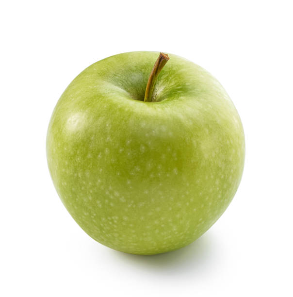 istock fresh green apple close-up isolated on white background 1291312186