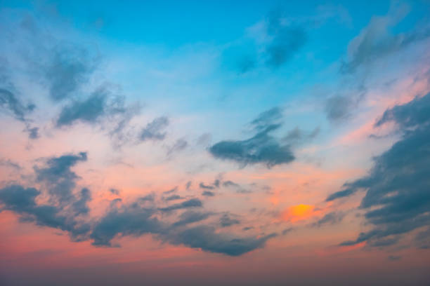 istock Beautiful colorful morning sky background 1291320138