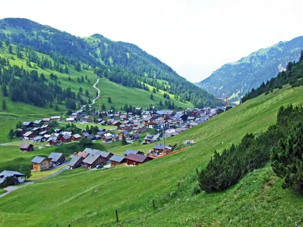Ski-resort village Malbun in the Liechtenstein Alps mountain range - Malbun, Liechtenstein