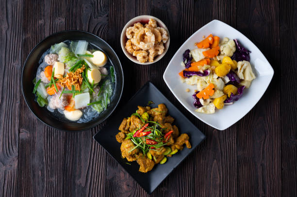 istock Stir-fried Mixed Vegetables carrot , cabbage and pineapple. 1291322388