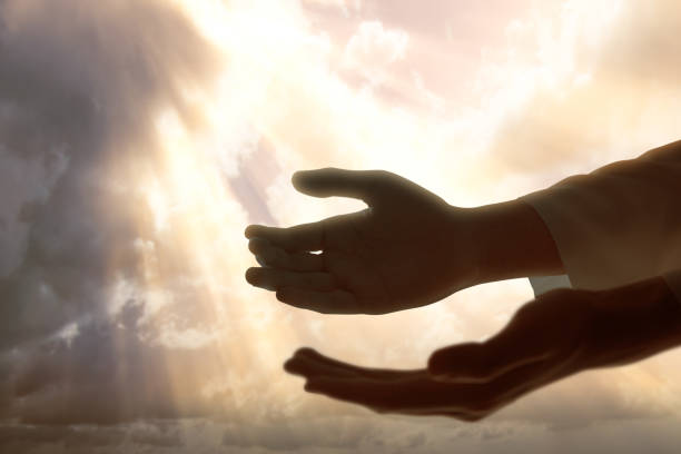 istock Jesus Christ hand praying to god 1291323110