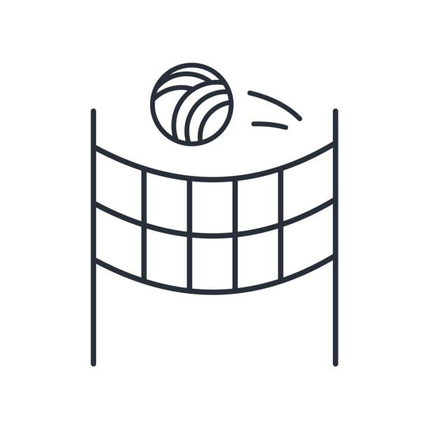 ilustraciones, imágenes clip art, dibujos animados e iconos de stock de patio. entretenimiento deportivo, voleibol, tenis. - athlete flying tennis recreational pursuit