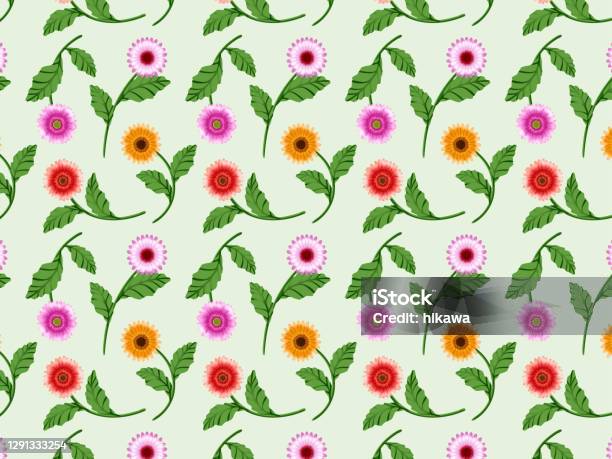 Gerbera Pattern Stock Illustration - Download Image Now - Backgrounds ...
