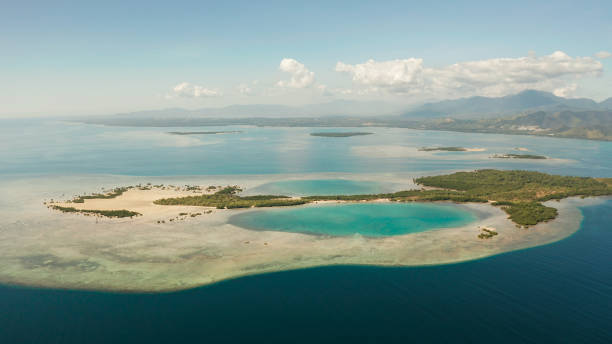 istock Bay with tropical islands and coral reef.. Palawan, Philippines 1291336641