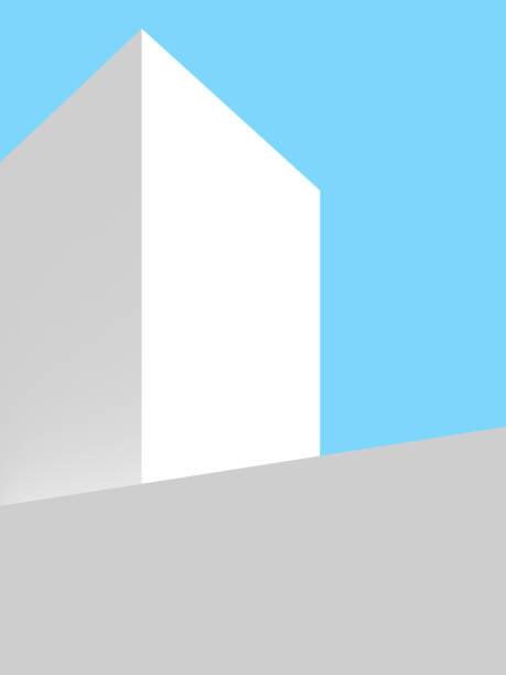 istock 3D illustration of abstract architecture background, Minimal architectural poster. 1291337506