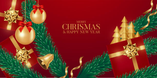 istock Merry Christmas and happy new year vector illustration. 1291338843
