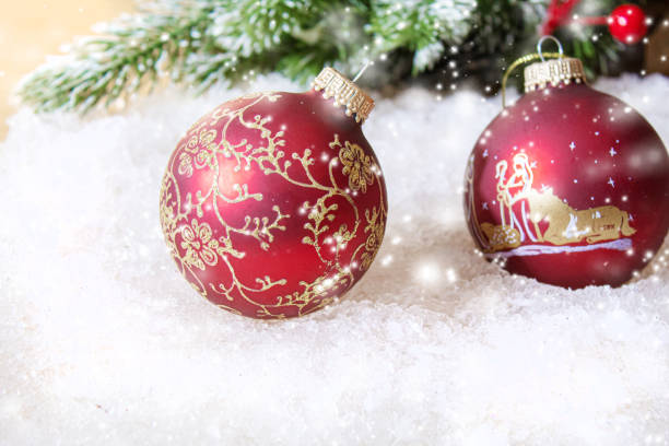 istock Christmas background greeting card with beautiful decor. Selective focus. 1291342319