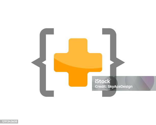 Medical Code Logo Code With Medical Health Inside Stock Illustration - Download Image Now ...