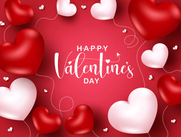 istock Valentines day vector banner background. Happy valentine's day greeting text with heart balloon and paper cut elements for romantic valentine's day design. 1291344001