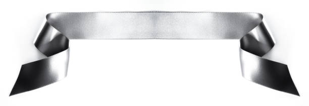istock Satin ribbon banner on white 1291347059