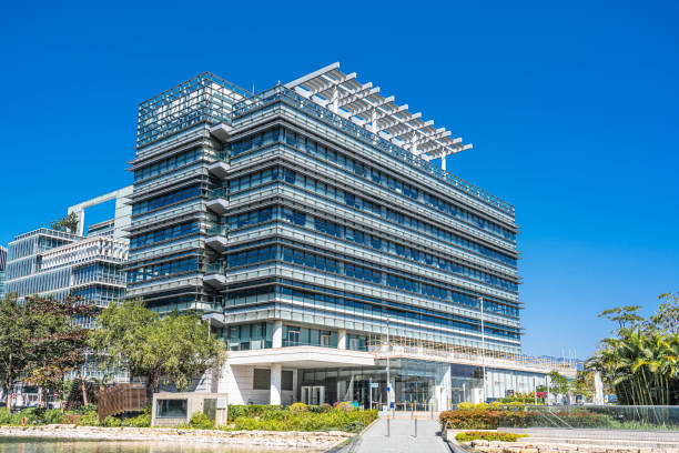 Real estate business background - modern abstract building facade