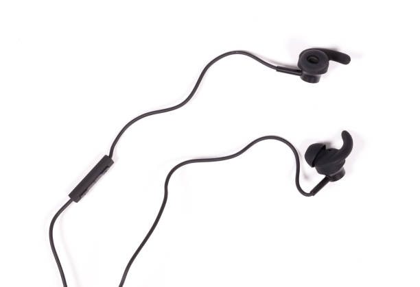 istock Pair of headphones isolated on white background 1291351991