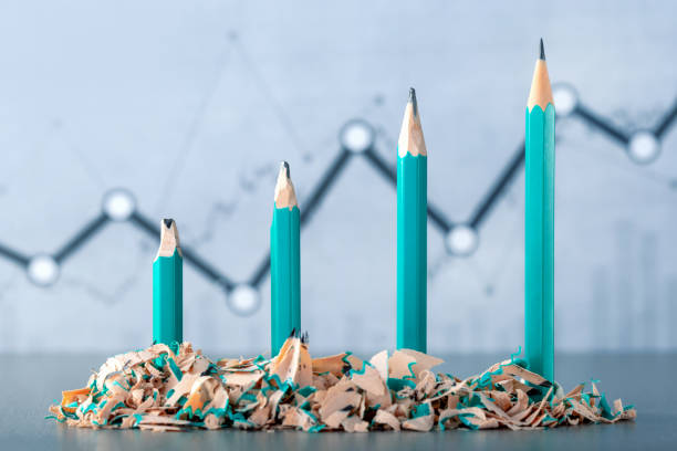 istock Concept Growing Business Success With Pencils And Chart. 1291354658