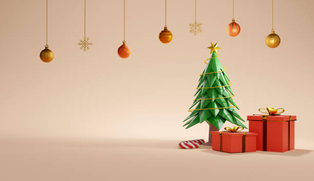 istock Christmas decoration gifts box.3D rendering 1291360154