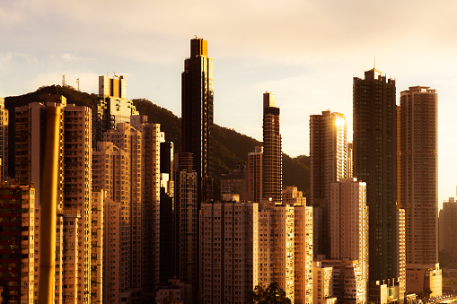 Residential district in Kowloon, Hong Kong