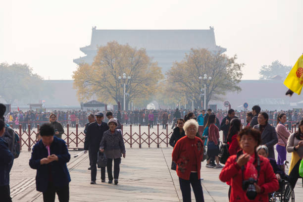 High angle close-up Palace Museum gate
