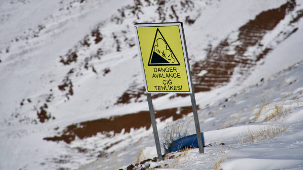 istock Ski center avalanche warning signs 1291364718