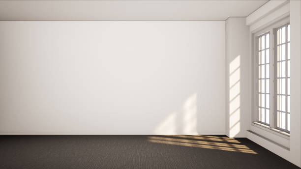 istock white empty room with window. room mockup stylish, vintage room interior 3d render illustration 1291365028